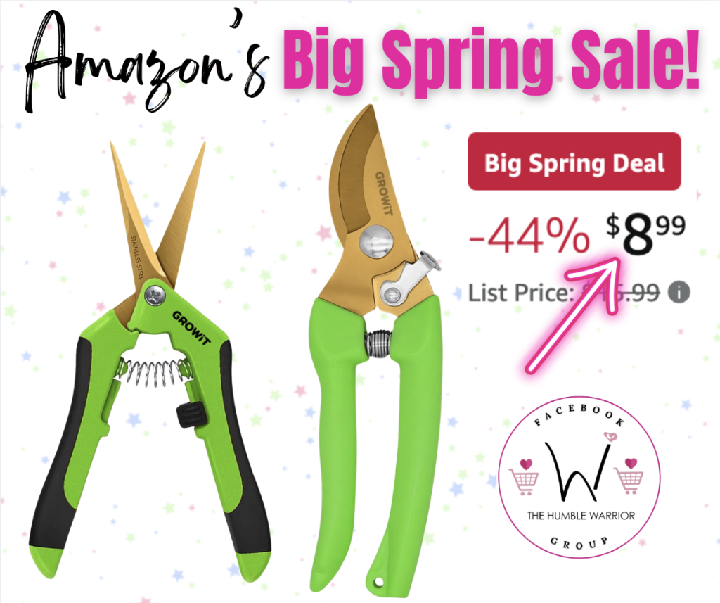 7″ Titanium-Coated Pruning Shears & Gardening Scissors Set!